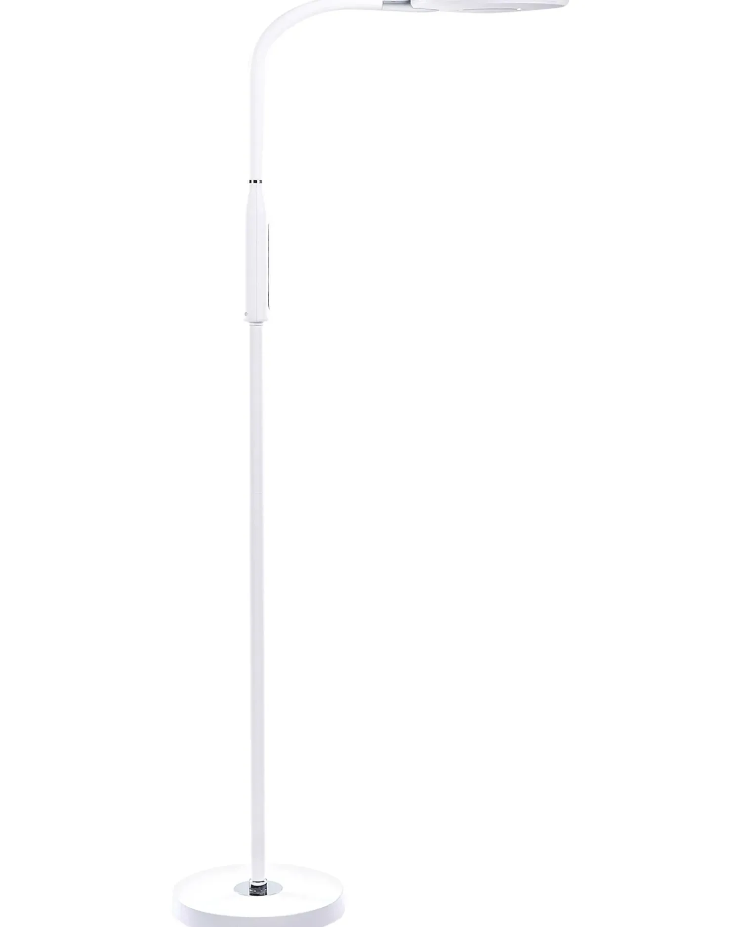 Beliani Lampada da terra a LED CASSIOPEIA con dimmer Metallo Bianco