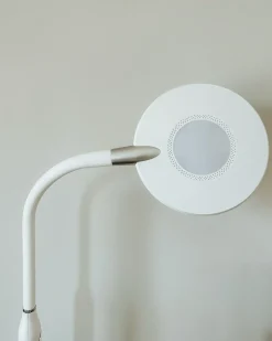 Beliani Lampada da terra a LED CASSIOPEIA con dimmer Metallo Bianco