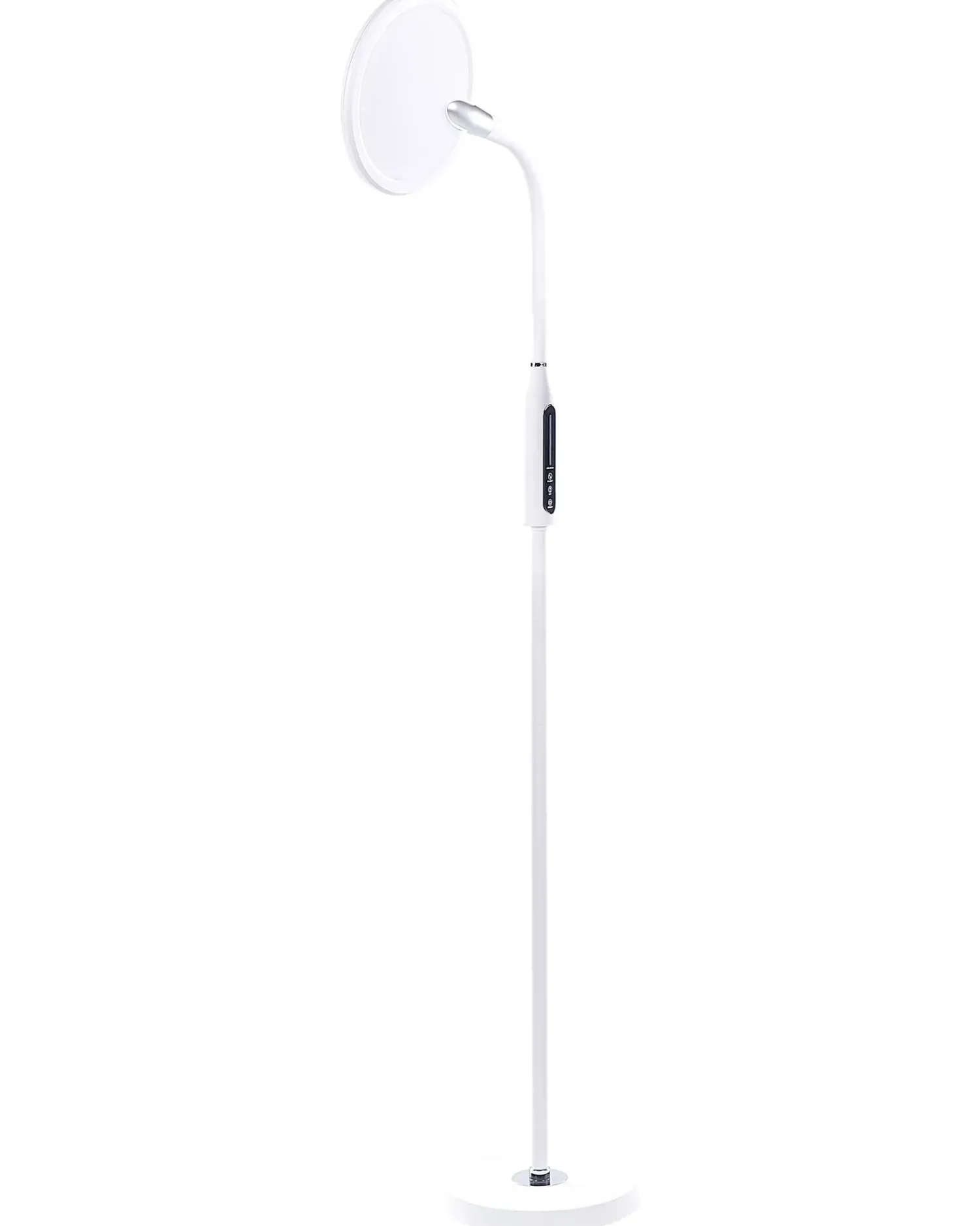 Beliani Lampada da terra a LED CASSIOPEIA con dimmer Metallo Bianco