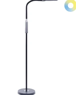 Outlet Beliani Lampada da terra a LED CASSIOPEIA con dimmer Metallo Nero