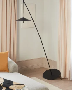 Outlet Beliani Lampada da terra a LED COMALIE Metallo Nero