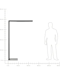 Hot Beliani Lampada da terra a LED MENSA con sensore di movimento Metallo Nero