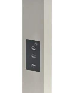 Outlet Beliani Lampada da terra a LED MENSA con sensore di movimento Metallo Argento
