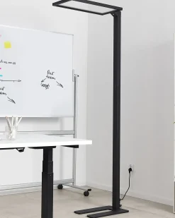 Online Beliani Lampada da terra a LED ORION con sensore di movimento Metallo Nero