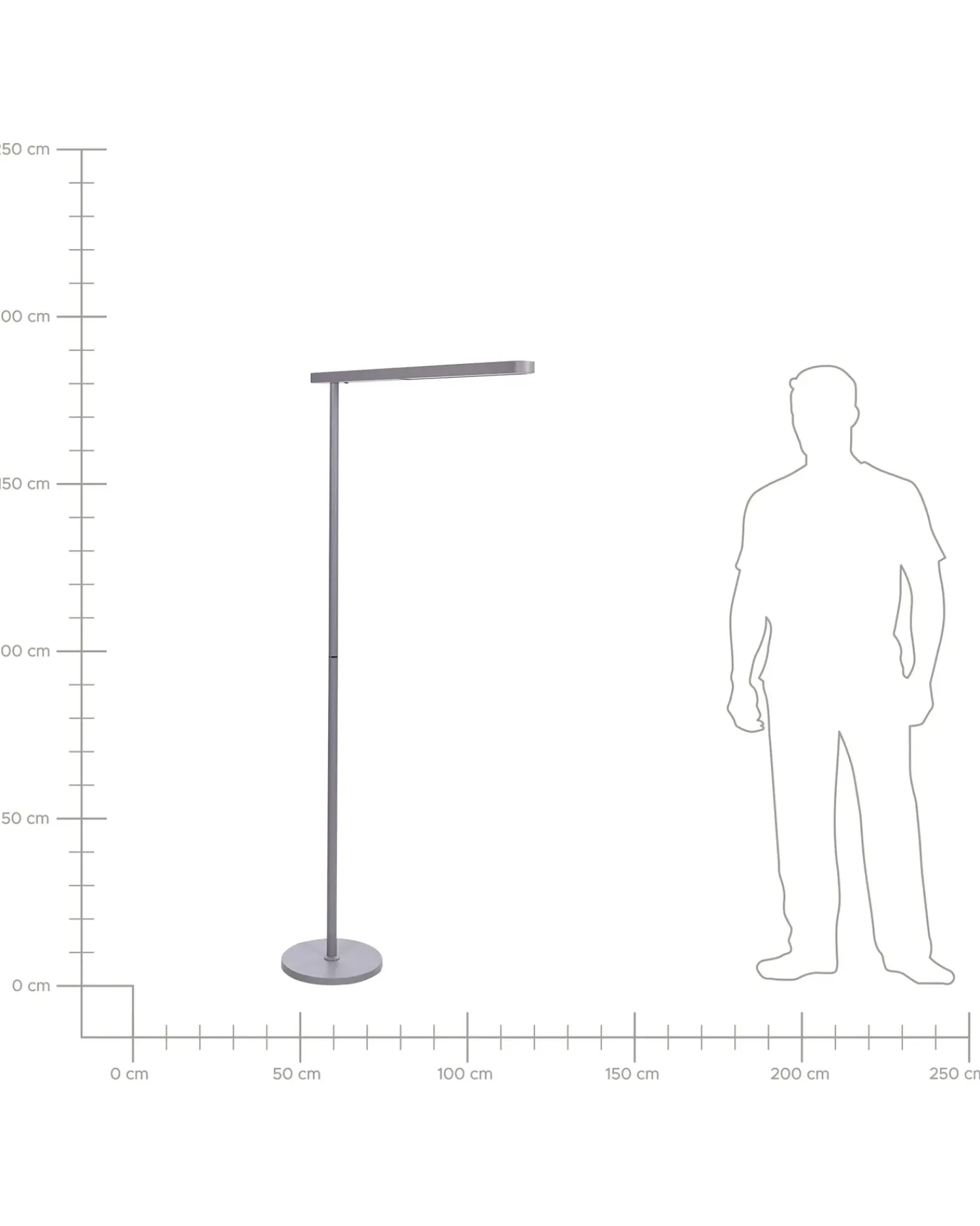 Best Beliani Lampada da terra a LED PERSEUS Metallo Argento