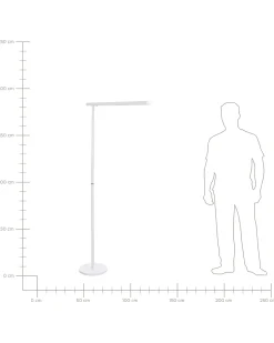 Clearance Beliani Lampada da terra a LED PERSEUS Metallo Bianco