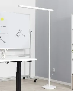 Clearance Beliani Lampada da terra a LED PERSEUS Metallo Bianco