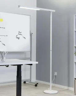 Clearance Beliani Lampada da terra a LED PERSEUS Metallo Bianco