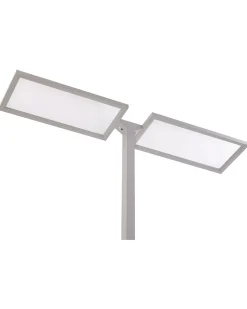 Clearance Beliani Lampada da terra a LED SCULPTOR con sensore di movimento Metallo Argento