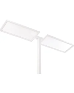Clearance Beliani Lampada da terra a LED SCULPTOR con sensore di movimento Metallo Bianco