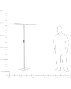 Clearance Beliani Lampada da terra a LED SCULPTOR con sensore di movimento Metallo Bianco