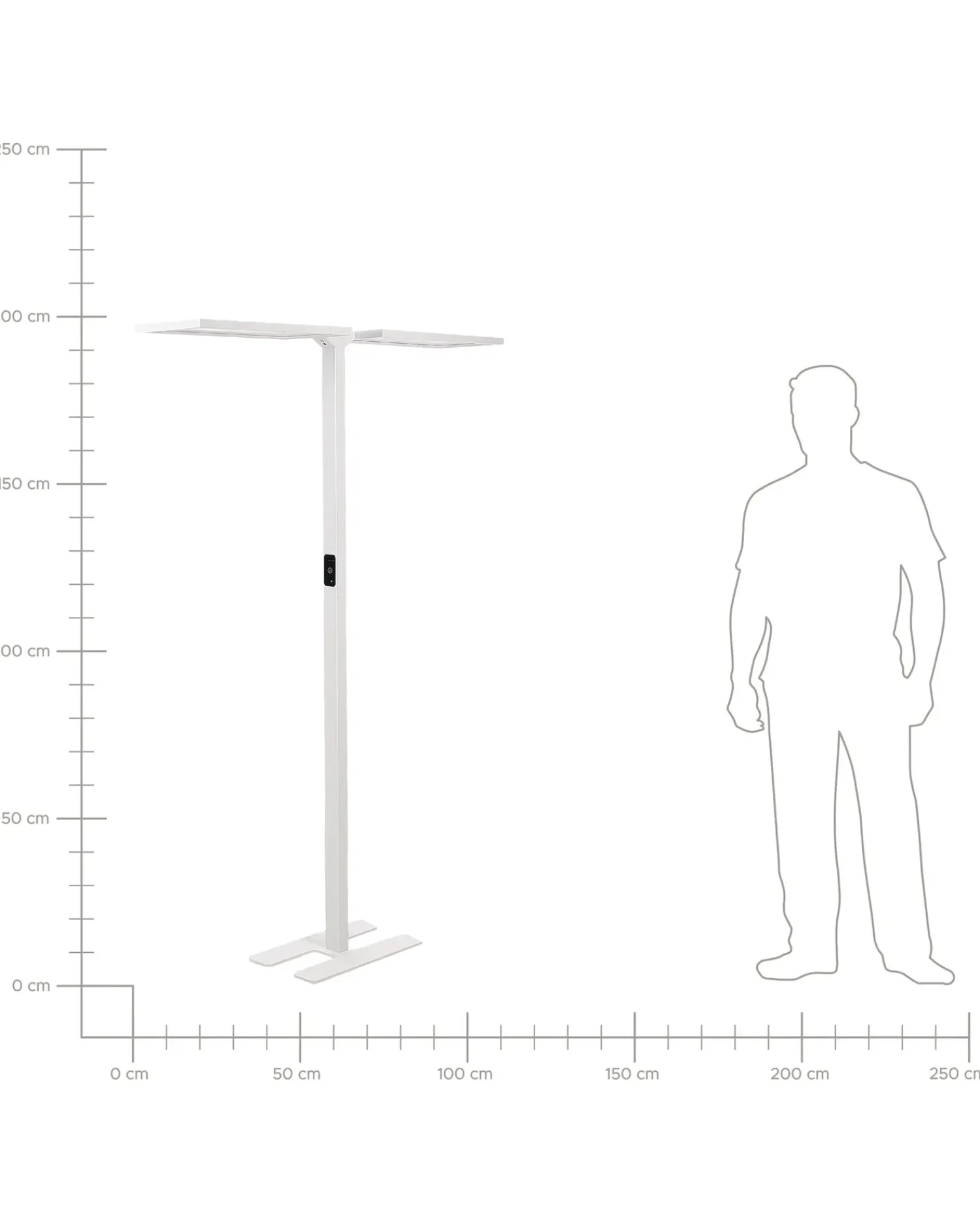 Clearance Beliani Lampada da terra a LED SCULPTOR con sensore di movimento Metallo Bianco