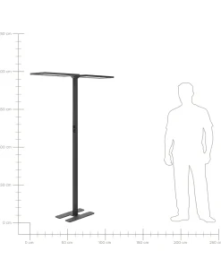 Online Beliani Lampada da terra a LED SCULPTOR con sensore di movimento Metallo Nero