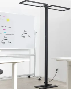 Online Beliani Lampada da terra a LED SCULPTOR con sensore di movimento Metallo Nero