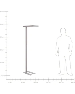 Sale Beliani Lampada da terra a LED TAURUS con dimmer Metallo Argento