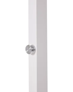 Beliani Lampada da terra a LED TAURUS con dimmer Metallo Bianco