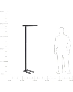 Discount Beliani Lampada da terra a LED TAURUS con dimmer Metallo Nero