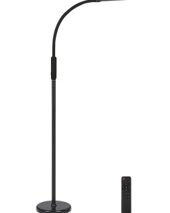 Outlet Beliani Lampada da terra con morsetto convertibile a LED APUS con telecomando con dimmer Metallo Nero