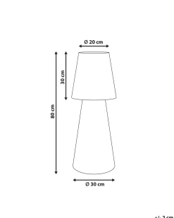 Outlet Beliani Lampada da terra LED per esterni SABANAS con telecomando Bianco