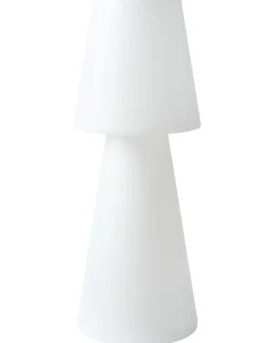 Outlet Beliani Lampada da terra LED per esterni SABANAS con telecomando Bianco