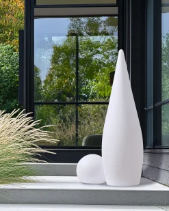 Online Beliani Lampada da terra LED per esterni VULETAS con telecomando Bianco