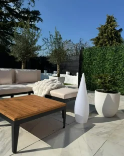 Online Beliani Lampada da terra LED per esterni VULETAS con telecomando Bianco