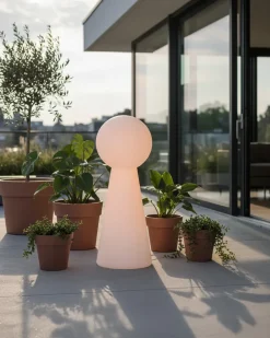 Hot Beliani Lampada da terra LED per esterni TORNE Bianco