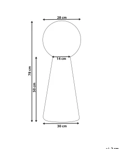 Hot Beliani Lampada da terra LED per esterni TORNE Bianco