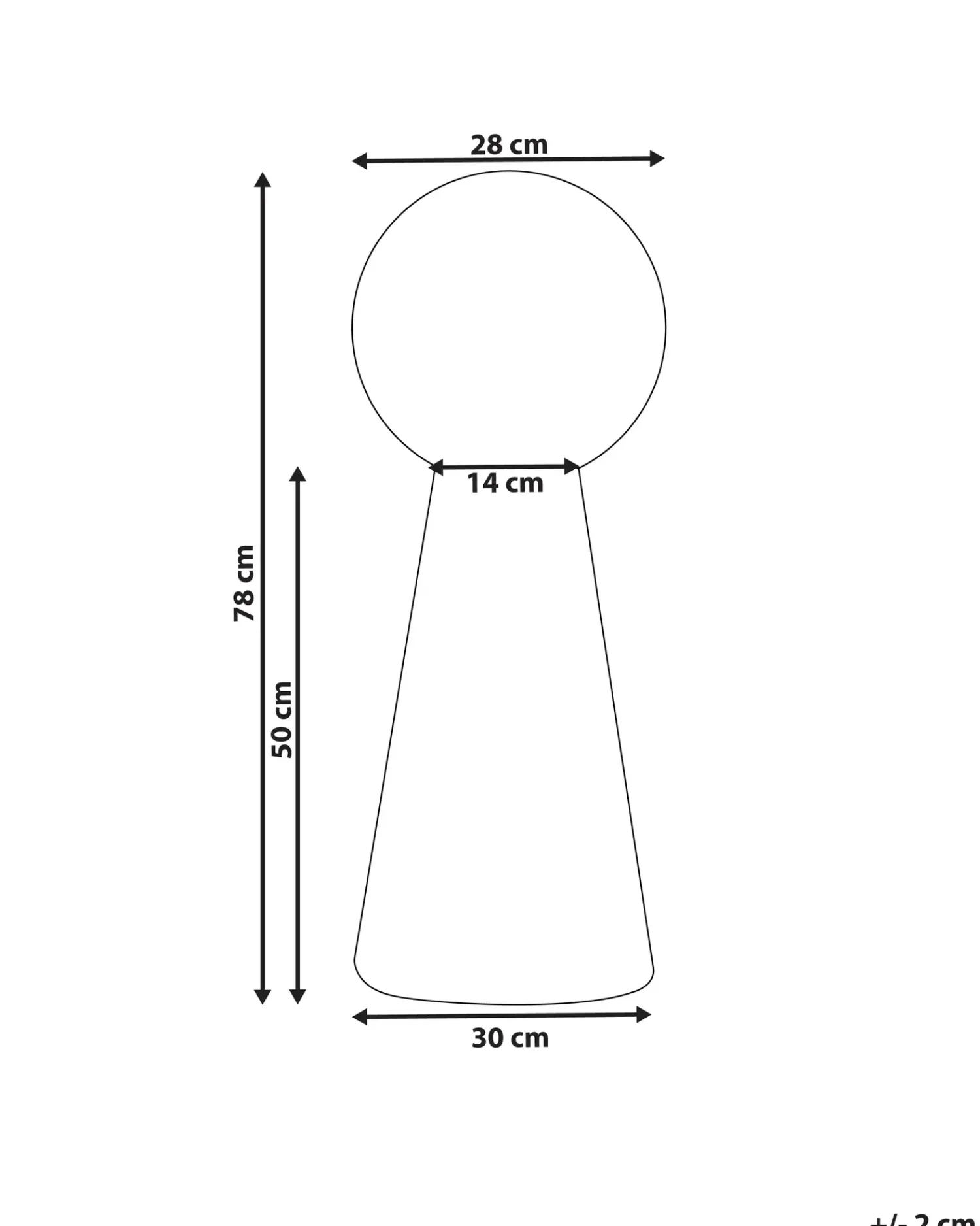 Hot Beliani Lampada da terra LED per esterni TORNE Bianco