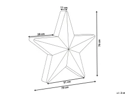 Hot Beliani Lampada da terra LED per esterni OLSAN Stella 76 cm Bianco