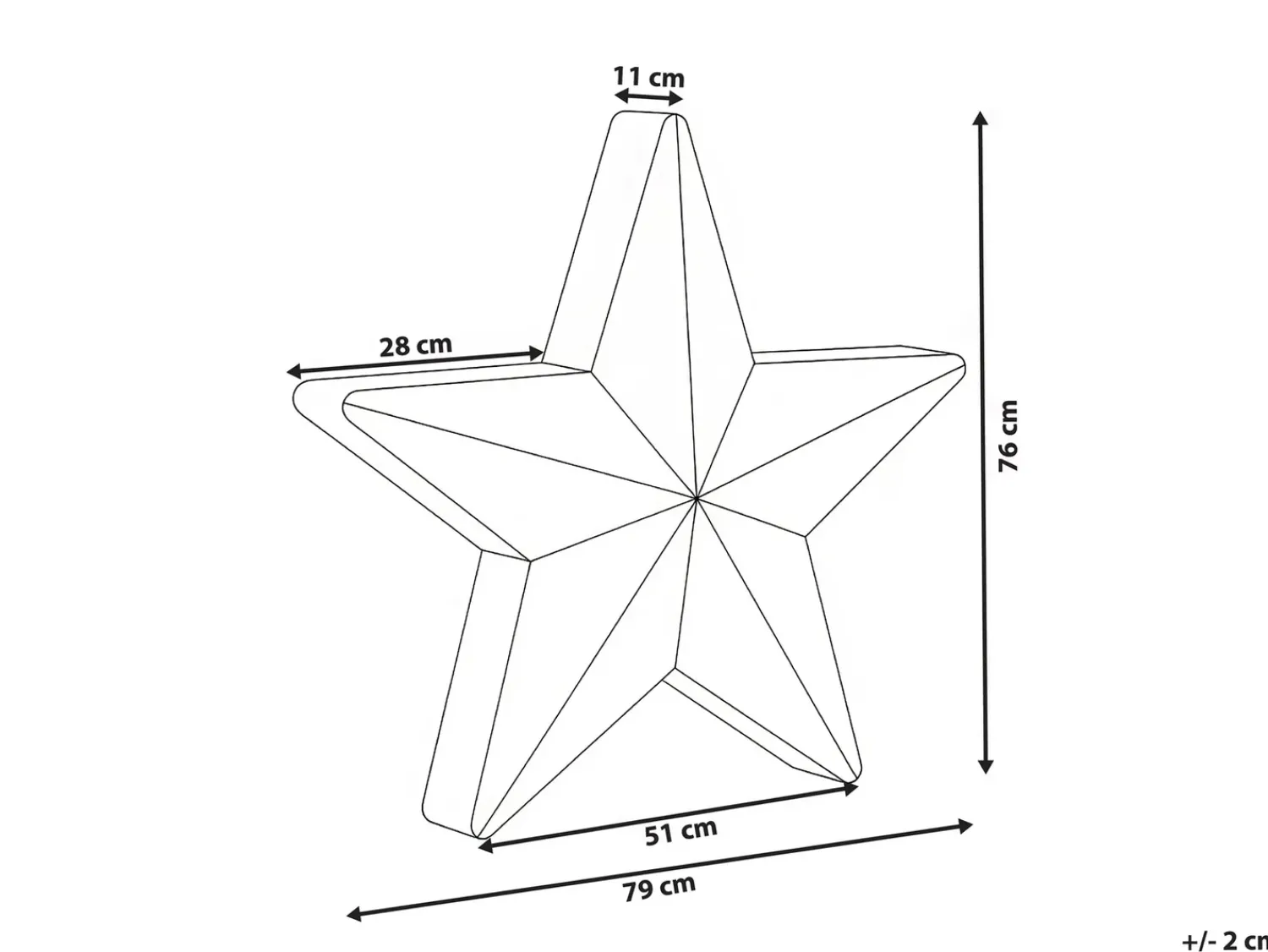 Hot Beliani Lampada da terra LED per esterni OLSAN Stella 76 cm Bianco