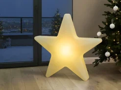 Hot Beliani Lampada da terra LED per esterni OLSAN Stella 76 cm Bianco