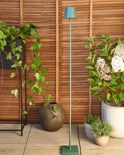 Beliani Lampada da terra senza fili a LED GAVARRESA con dimmer Metallo Verde