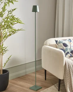 Beliani Lampada da terra senza fili a LED GAVARRESA con dimmer Metallo Verde