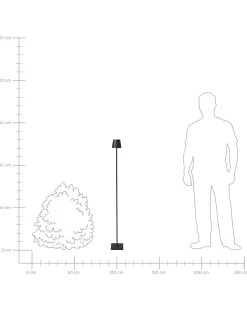 Beliani Lampada da terra senza fili a LED GAVARRESA con dimmer Metallo Nero