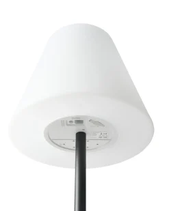 Hot Beliani Lampada da terra solare a LED per esterni FONESCA con telecomando Bianco Bianco Nero