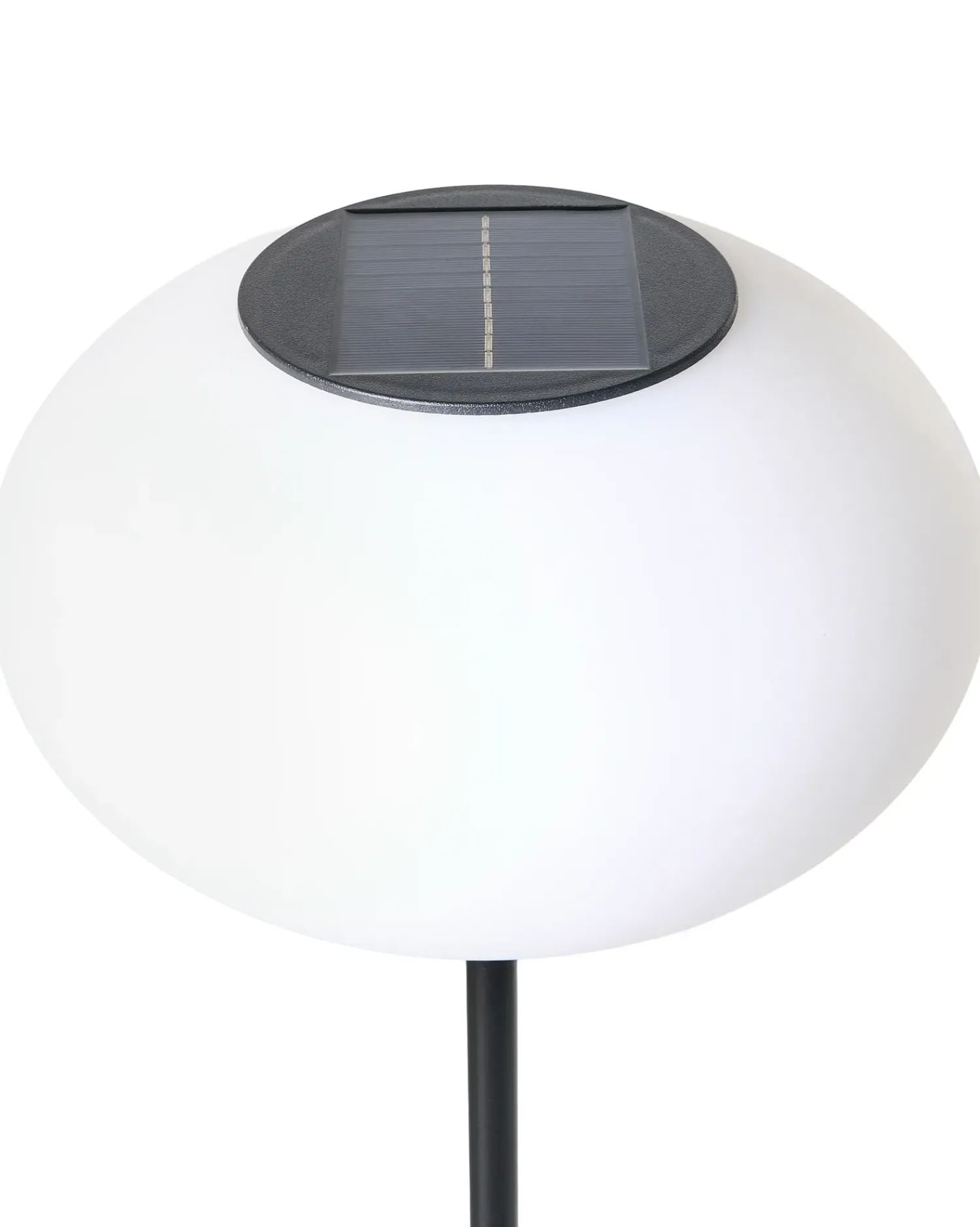 Sale Beliani Lampada da terra solare a LED per esterni LUMBE Nero Bianco Nero