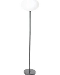 Sale Beliani Lampada da terra solare a LED per esterni LUMBE Nero Bianco Nero