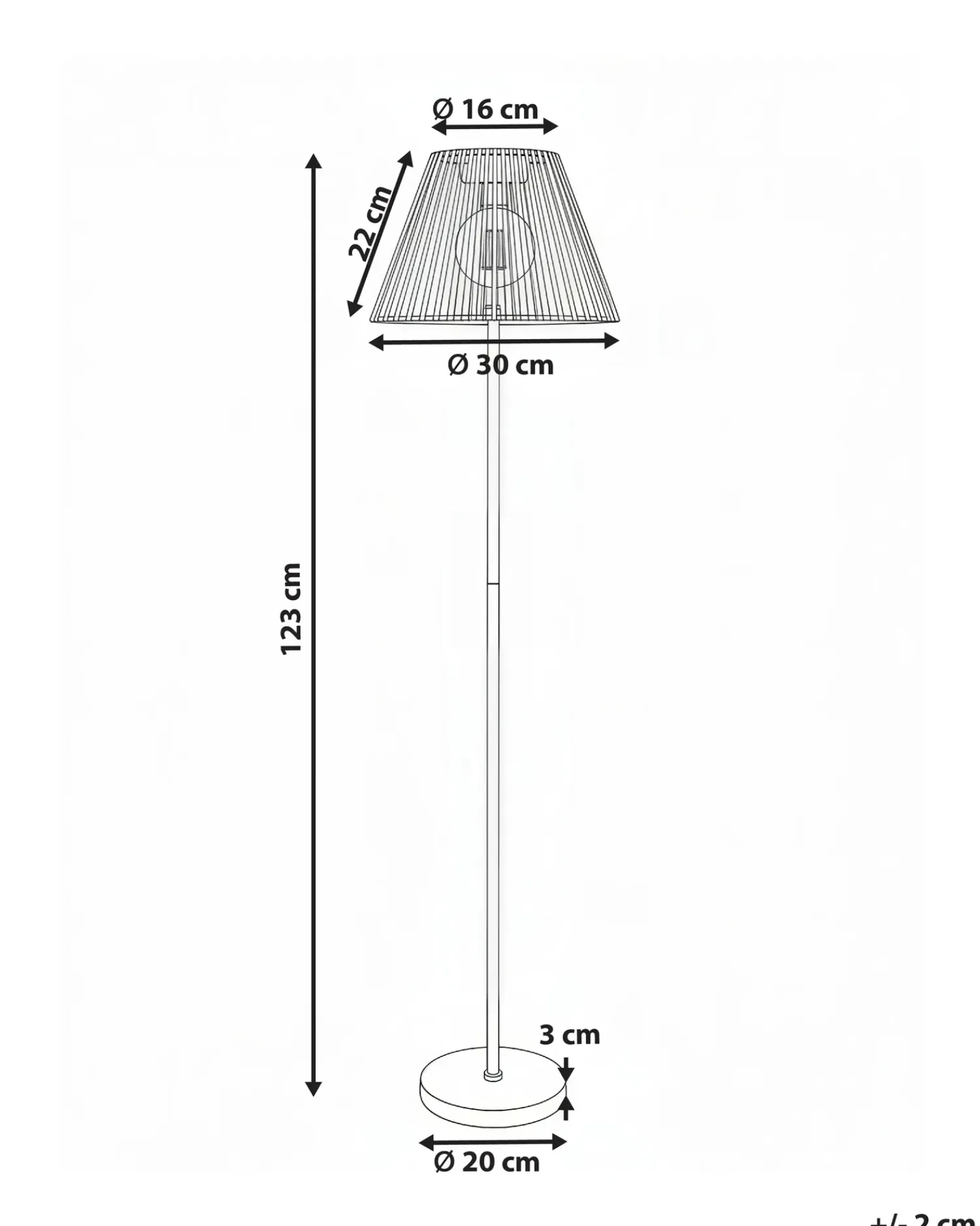 New Beliani Lampada da terra solare a LED per esterni LUETE Grigio
