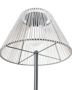 New Beliani Lampada da terra solare a LED per esterni LUETE Grigio