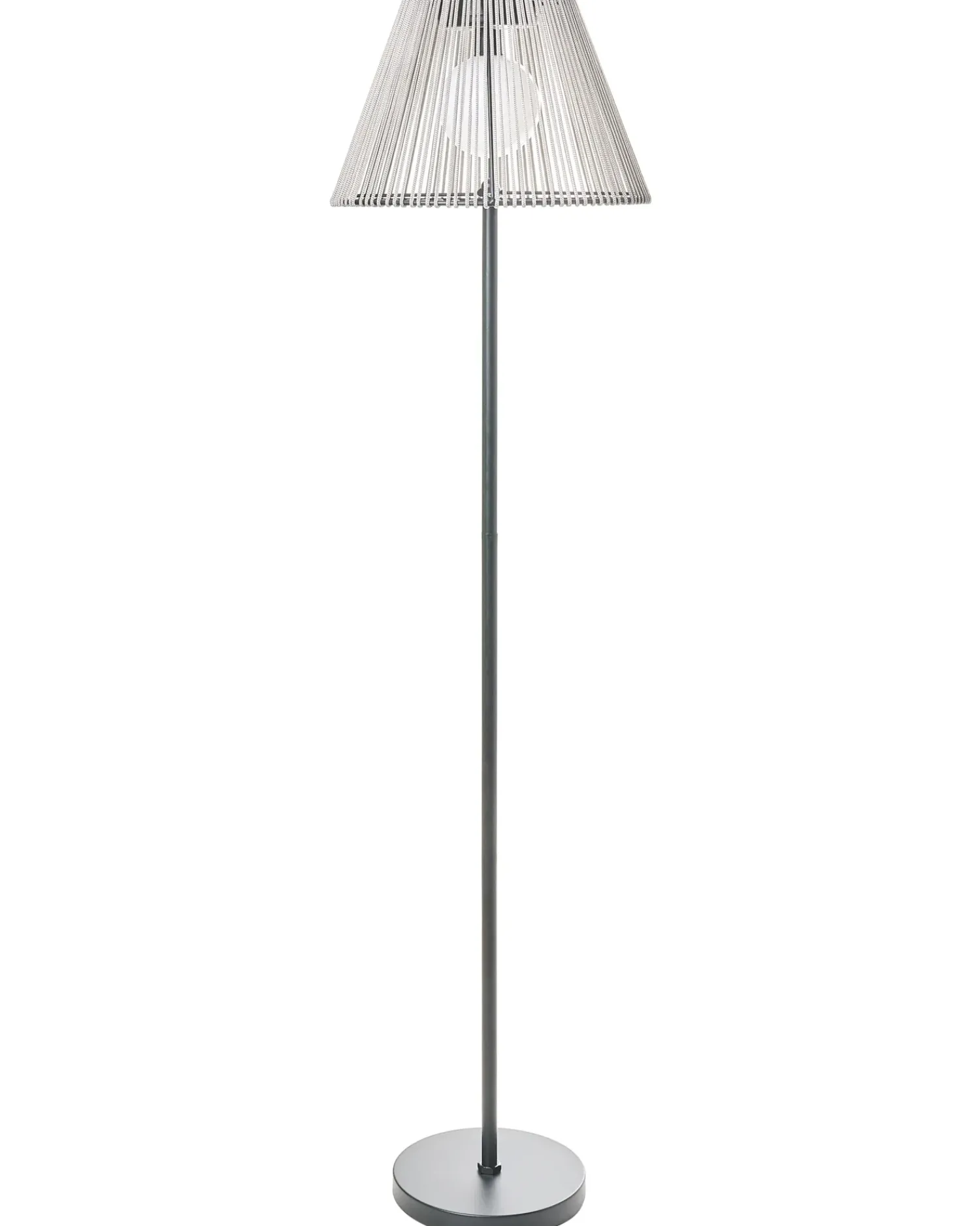 New Beliani Lampada da terra solare a LED per esterni LUETE Grigio