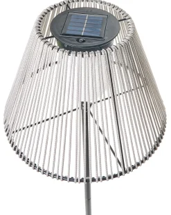 New Beliani Lampada da terra solare a LED per esterni LUETE Grigio