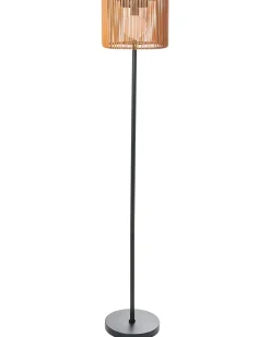 Discount Beliani Lampada da terra solare a LED per esterni LUENA Marrone Marrone Nero