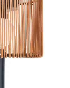 Discount Beliani Lampada da terra solare a LED per esterni LUENA Marrone Marrone Nero