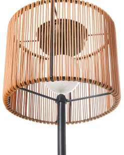 Discount Beliani Lampada da terra solare a LED per esterni LUENA Marrone Marrone Nero
