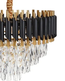 Discount Beliani Lampadario ABELLAS Metallo Oro Nero Oro