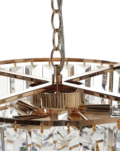 Sale Beliani Lampadario ACHEIRO L Cristallo Oro Oro Trasparente