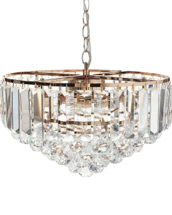 Sale Beliani Lampadario ACHEIRO L Cristallo Oro Oro Trasparente