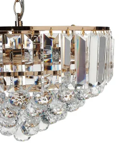 Sale Beliani Lampadario ACHEIRO L Cristallo Oro Oro Trasparente
