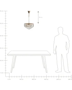 Outlet Beliani Lampadario ACHEIRO S Cristallo Oro Oro Trasparente